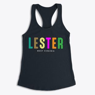 Lester West Virginia Color Pop Women's Racerback Tank