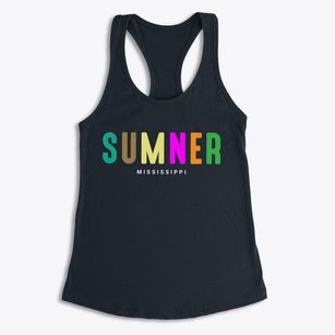 Sumner Mississippi Color Pop Women's Racerback Tank