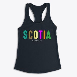 Scotia Nebraska Color Pop Women's Racerback Tank