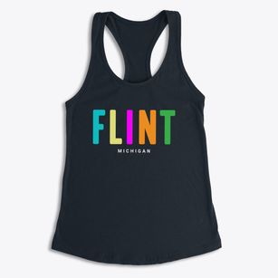 Flint Michigan Color Pop Women's Racerback Tank