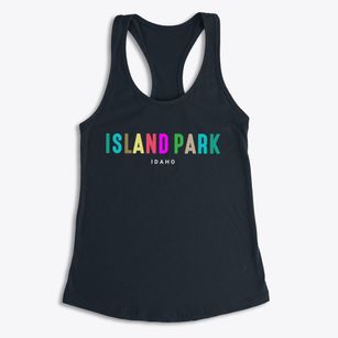 Island Park Idaho Color Pop Women's Racerback Tank