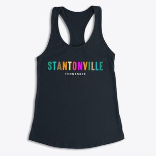 Stantonville Tennessee Color Pop Women's Racerback Tank
