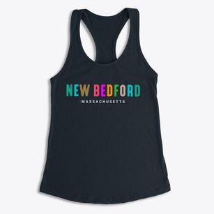 New Bedford Massachusetts Color Pop Women's Racerback Tank