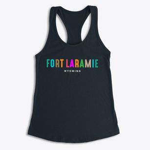 Fort Laramie Wyoming Color Pop Women's Racerback Tank