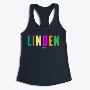 Linden Iowa Color Pop Women's Racerback Tank