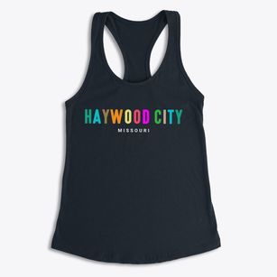 Haywood City Missouri Color Pop Women's Racerback Tank