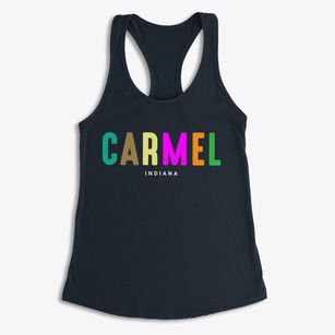 Carmel Indiana Color Pop Women's Racerback Tank