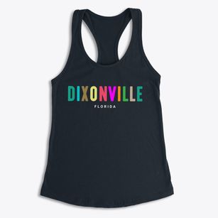 Dixonville Florida Color Pop Women's Racerback Tank