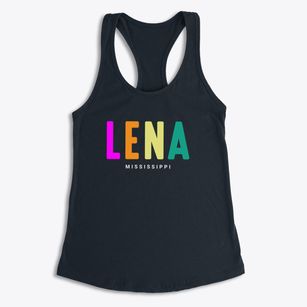 Lena Mississippi Color Pop Women's Racerback Tank