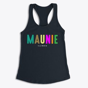 Maunie Illinois Color Pop Women's Racerback Tank
