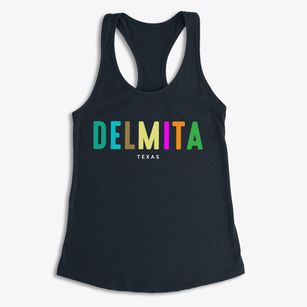 Delmita Texas Color Pop Women's Racerback Tank