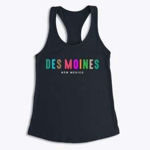 Des Moines New Mexico Color Pop Women's Racerback Tank