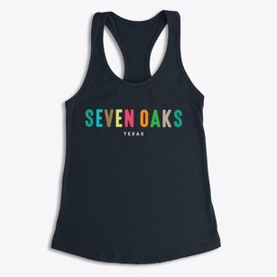Seven Oaks Texas Color Pop Women's Racerback Tank