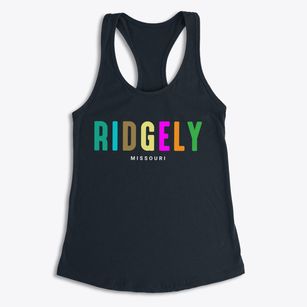 Ridgely Missouri Color Pop Women's Racerback Tank