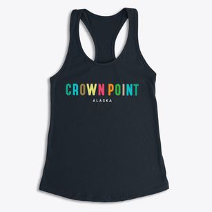 Crown Point Alaska Color Pop Women's Racerback Tank