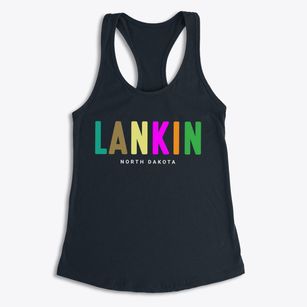 Lankin North Dakota Color Pop Women's Racerback Tank
