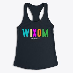 Wixom Michigan Color Pop Women's Racerback Tank