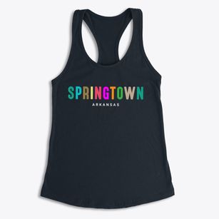 Springtown Arkansas Color Pop Women's Racerback Tank