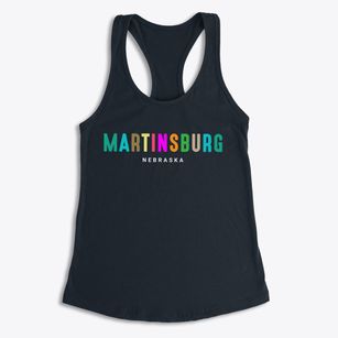 Martinsburg Nebraska Color Pop Women's Racerback Tank