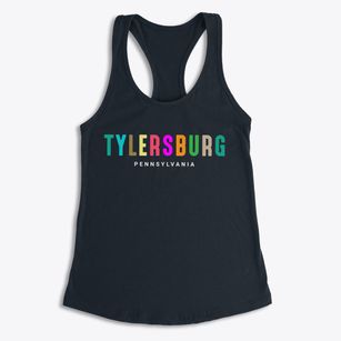Tylersburg Pennsylvania Color Pop Women's Racerback Tank