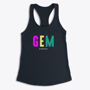 Gem Kansas Color Pop Women's Racerback Tank