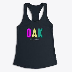 Oak Nebraska Color Pop Women's Racerback Tank