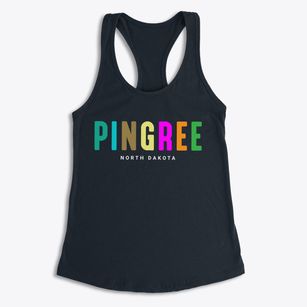 Pingree North Dakota Color Pop Women's Racerback Tank
