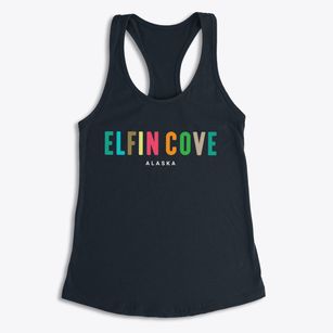 Elfin Cove Alaska Color Pop Women's Racerback Tank