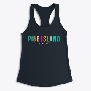 Pine Island Florida Color Pop Women's Racerback Tank