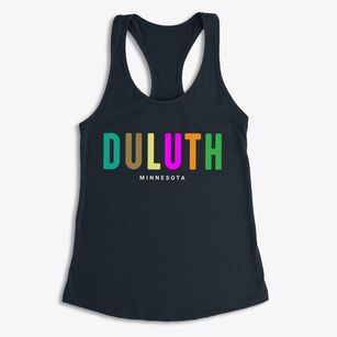 Duluth Minnesota Color Pop Women's Racerback Tank