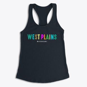 West Plains Missouri Color Pop Women's Racerback Tank