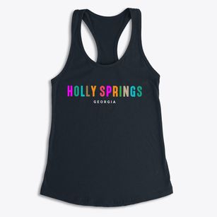 Holly Springs Georgia Color Pop Women's Racerback Tank