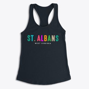 St. Albans West Virginia Color Pop Women's Racerback Tank