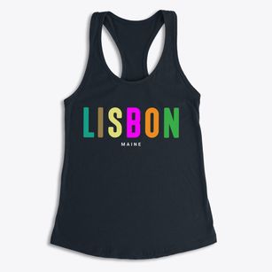 Lisbon Maine Color Pop Women's Racerback Tank
