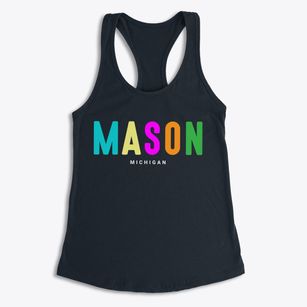 Mason Michigan Color Pop Women's Racerback Tank