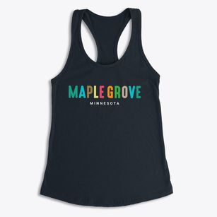 Maple Grove Minnesota Color Pop Women's Racerback Tank