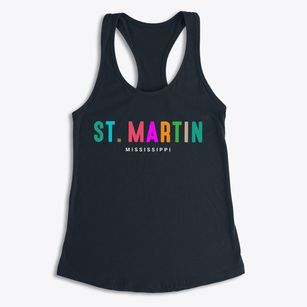St. Martin Mississippi Color Pop Women's Racerback Tank