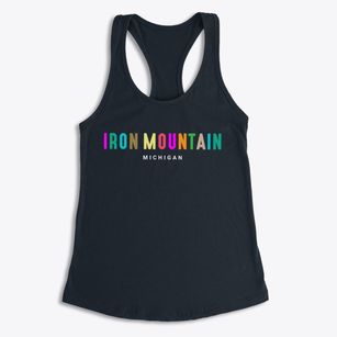 Iron Mountain Michigan Color Pop Women's Racerback Tank