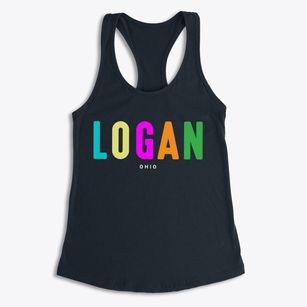 Logan Ohio Color Pop Women's Racerback Tank