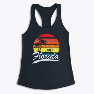 Taft Florida Palm Tree Sunset Women's Racerback Tank