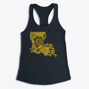  Louisiana Mandala Women's Racerback Tank