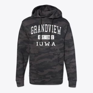 Grandview Iowa Classic Established Cotton Hoodie Sweatshirt