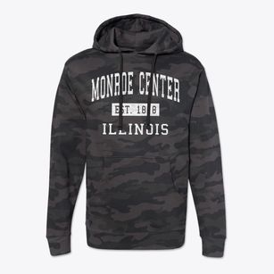 Monroe Center Illinois Classic Established Cotton Hoodie Sweatshirt