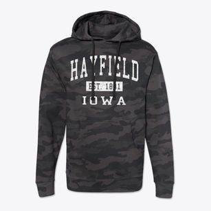 Hayfield Iowa Classic Established Cotton Hoodie Sweatshirt