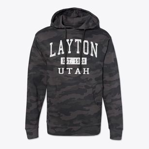 Layton Utah Classic Established Cotton Hoodie Sweatshirt