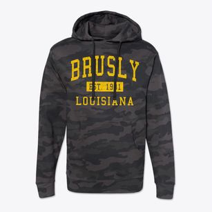 Brusly Louisiana Classic Established Cotton Hoodie Sweatshirt