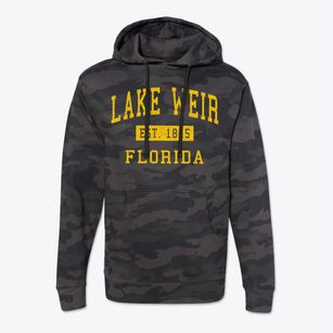 Lake Weir Florida Classic Established Cotton Hoodie Sweatshirt