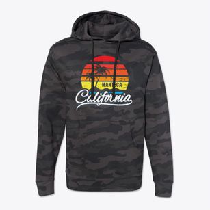 Manteca California Palm Tree Sunset Cotton Hoodie Sweatshirt