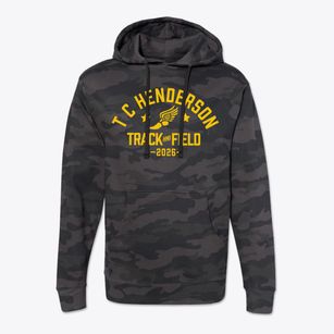 T C Henderson Elementary School Track and Field Cotton Hoodie Sweatshirt