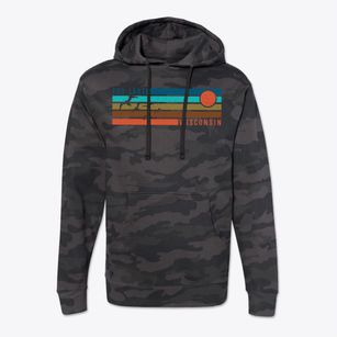 Fox Lake Wisconsin Blissful Sunset Cotton Hoodie Sweatshirt